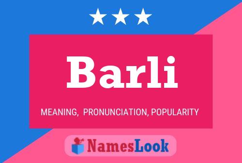 Poster del nome Barli