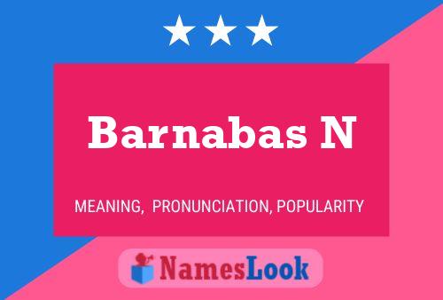 Poster del nome Barnabas N