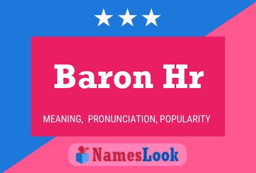 Poster del nome Baron Hr