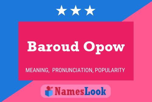 Poster del nome Baroud Opow