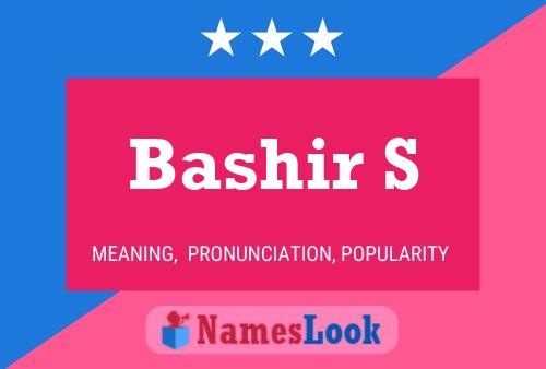 Poster del nome Bashir S