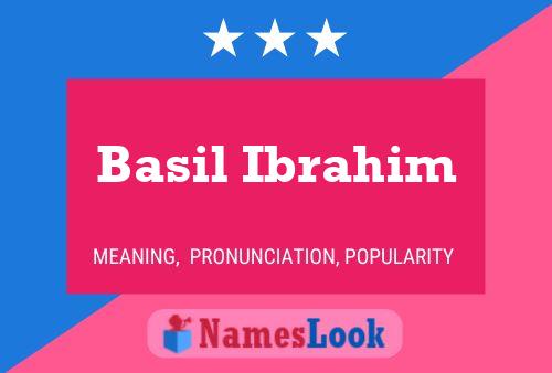 Poster del nome Basil Ibrahim