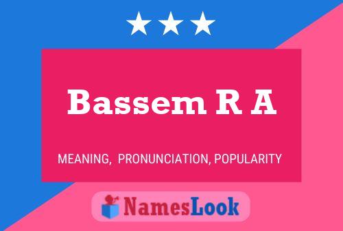 Poster del nome Bassem R A