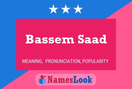 Poster del nome Bassem Saad