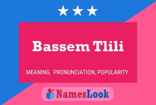 Poster del nome Bassem Tlili