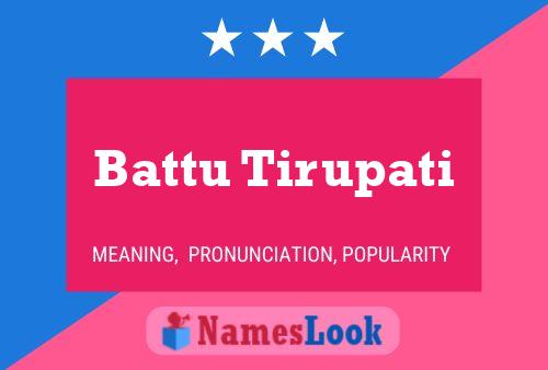 Poster del nome Battu Tirupati