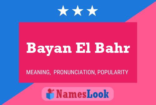 Poster del nome Bayan El Bahr