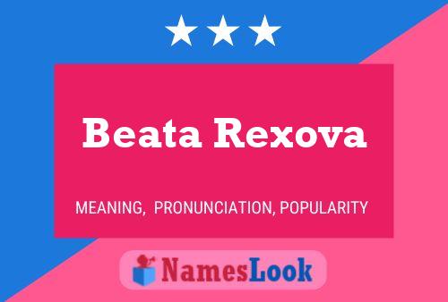 Poster del nome Beata Rexova