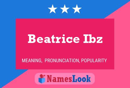 Poster del nome Beatrice Ibz