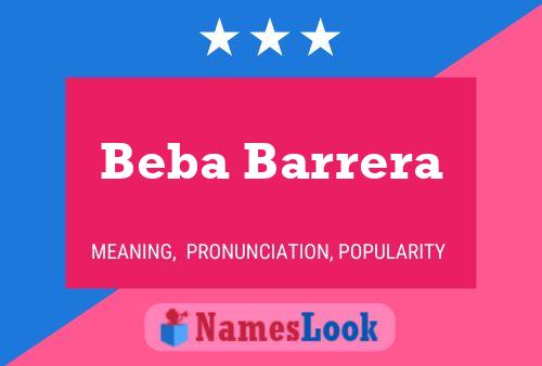 Poster del nome Beba Barrera