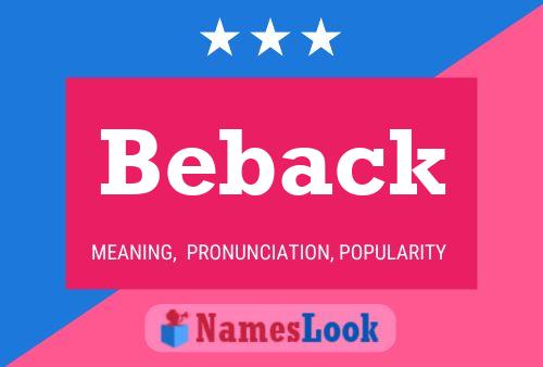 Poster del nome Beback