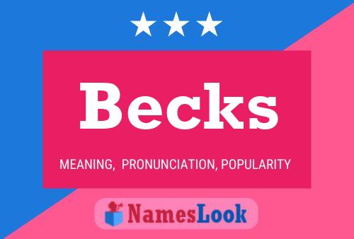 Poster del nome Becks