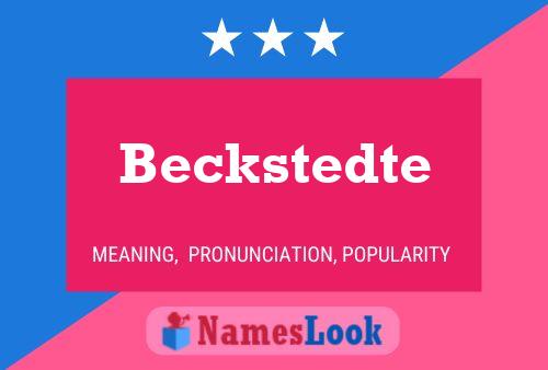 Poster del nome Beckstedte