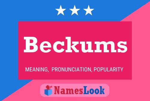 Poster del nome Beckums