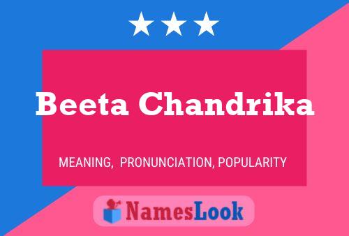 Poster del nome Beeta Chandrika