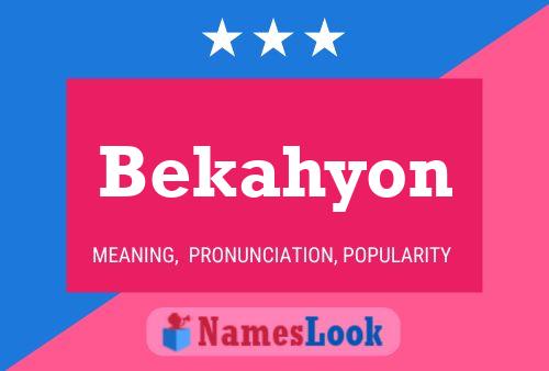 Poster del nome Bekahyon