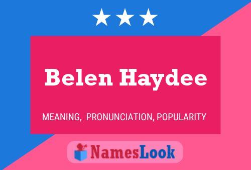 Poster del nome Belen Haydee