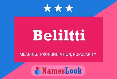 Poster del nome Beliltti