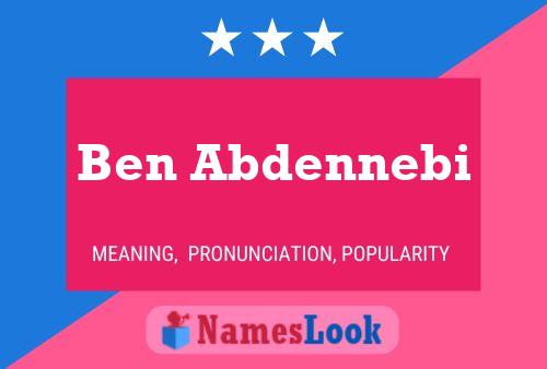 Poster del nome Ben Abdennebi