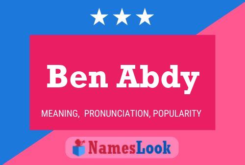 Poster del nome Ben Abdy