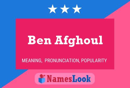 Poster del nome Ben Afghoul