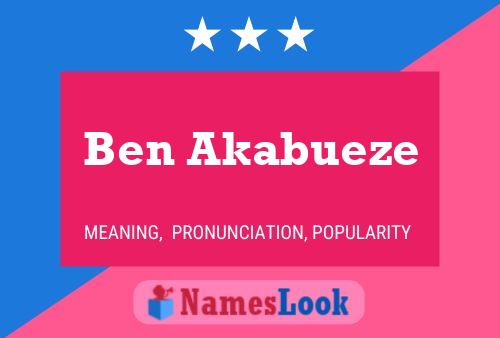 Poster del nome Ben Akabueze