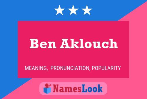 Poster del nome Ben Aklouch