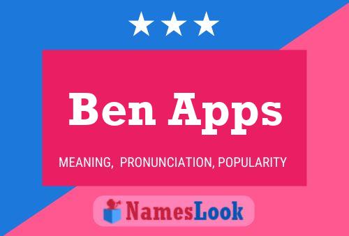 Poster del nome Ben Apps