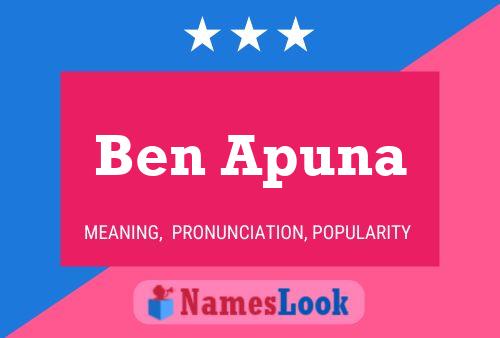 Poster del nome Ben Apuna