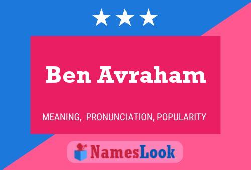 Poster del nome Ben Avraham