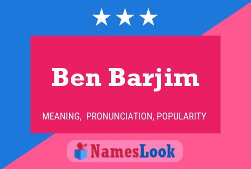 Poster del nome Ben Barjim