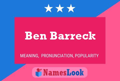 Poster del nome Ben Barreck