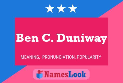 Poster del nome Ben C. Duniway