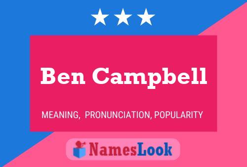 Poster del nome Ben Campbell