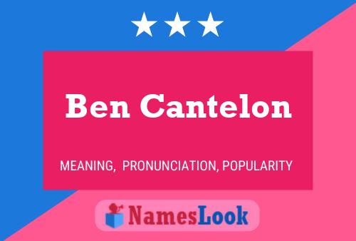 Poster del nome Ben Cantelon