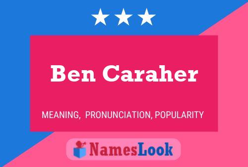 Poster del nome Ben Caraher