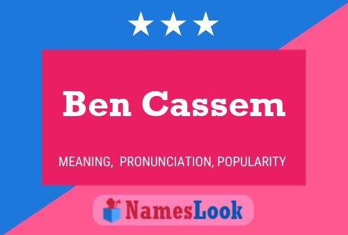 Poster del nome Ben Cassem