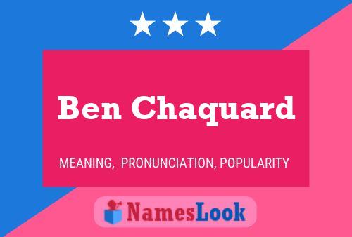 Poster del nome Ben Chaquard