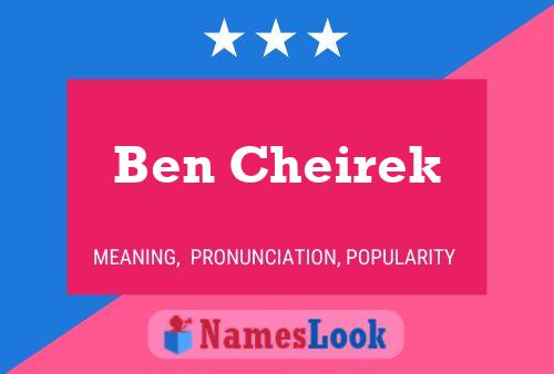 Poster del nome Ben Cheirek