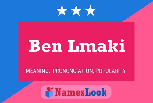 Poster del nome Ben Lmaki