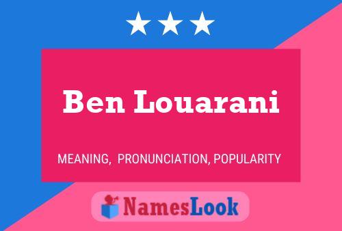 Poster del nome Ben Louarani