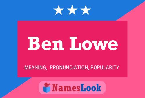 Poster del nome Ben Lowe