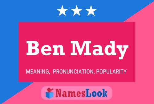 Poster del nome Ben Mady