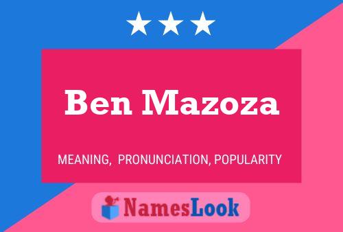 Poster del nome Ben Mazoza