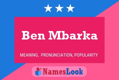 Poster del nome Ben Mbarka