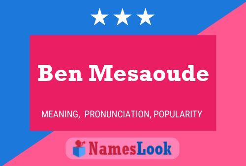 Poster del nome Ben Mesaoude