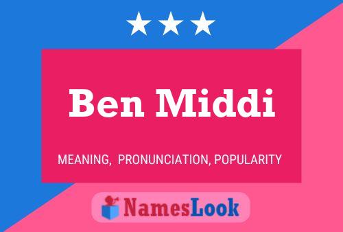 Poster del nome Ben Middi