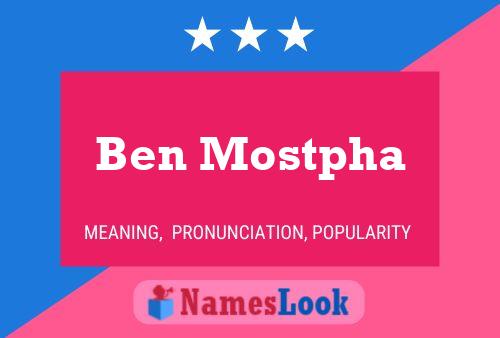 Poster del nome Ben Mostpha