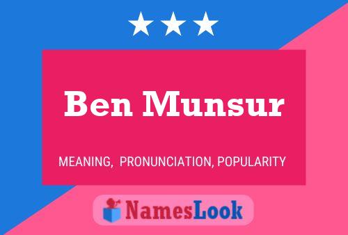 Poster del nome Ben Munsur