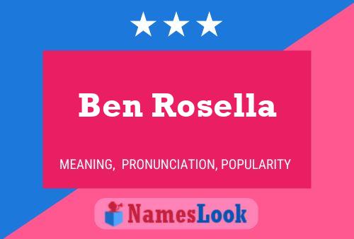 Poster del nome Ben Rosella